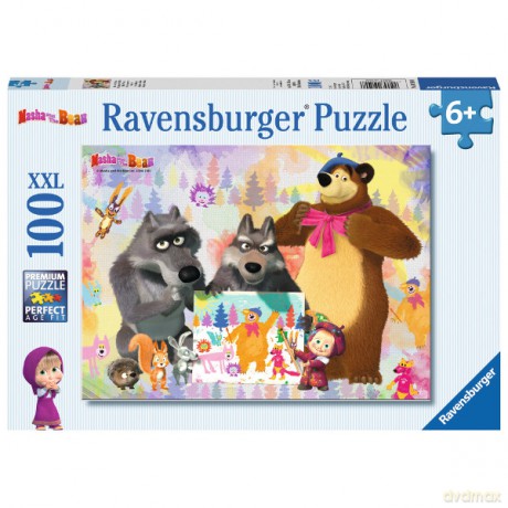 RAVENSBURGER 100 el. Masza i Niedźwiedź [PUZZLE]