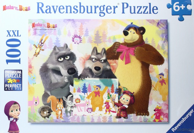 RAVENSBURGER 100 el. Masza i Niedźwiedź [PUZZLE]