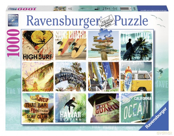 RAVENSBURGER 1000 el. Kolaż surfera USA [PUZZLE]