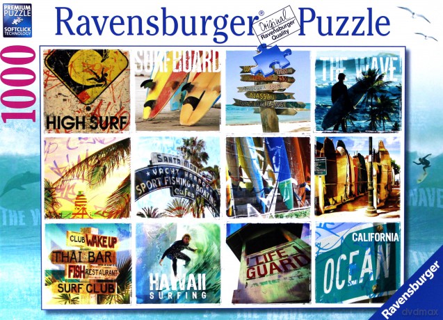 RAVENSBURGER 1000 el. Kolaż surfera USA [PUZZLE]
