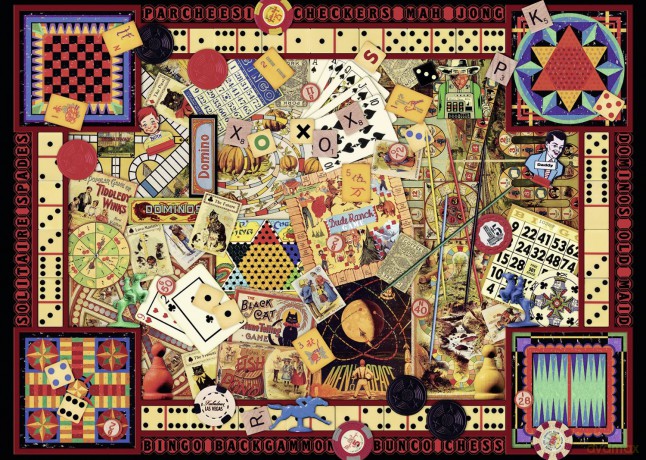 RAVENSBURGER 1000 el. Vintage gry [PUZZLE]