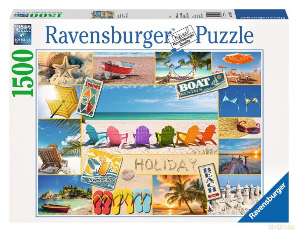 RAVENSBURGER 1500 el. Szczęśliwe wakacje [PUZZLE]