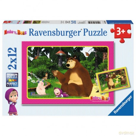 RAVENSBURGER 2x12 el. Masza i Niedźwiedź [PUZZLE]