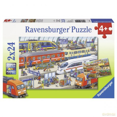 RAVENSBURGER 2x24 el. Dworzec [PUZZLE]