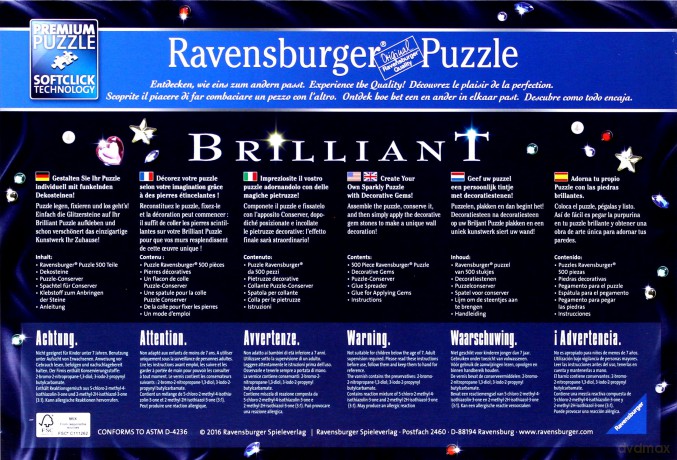 RAVENSBURGER 500 el. Brylantowy Jednorożec [PUZZLE]