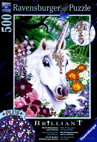 RAVENSBURGER 500 el. Brylantowy Jednorożec [PUZZLE]