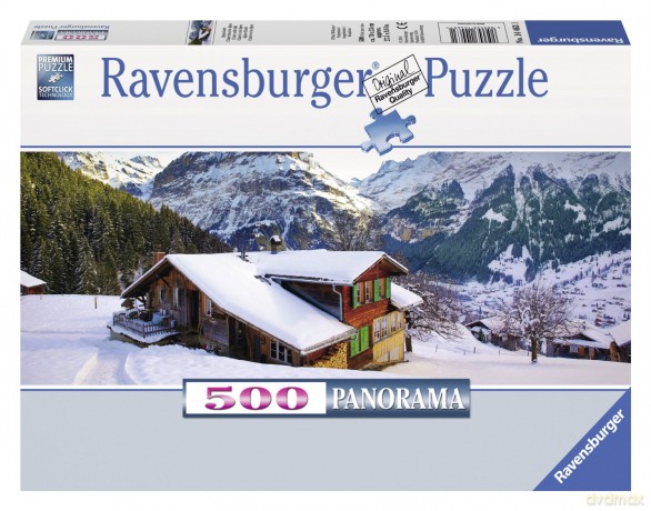 RAVENSBURGER 500 el. Drewniany dom w Alpach [PUZZLE]
