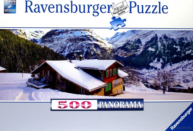 RAVENSBURGER 500 el. Drewniany dom w Alpach [PUZZLE]