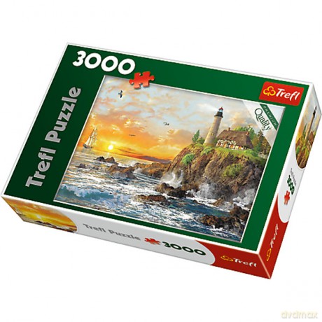 TREFL 3000 el. Zachód nad skalistym 33044 [PUZZLE]