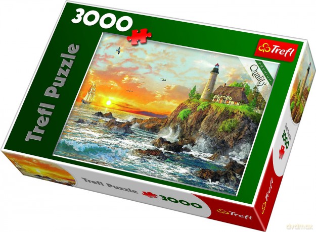 TREFL 3000 el. Zachód nad skalistym 33044 [PUZZLE]