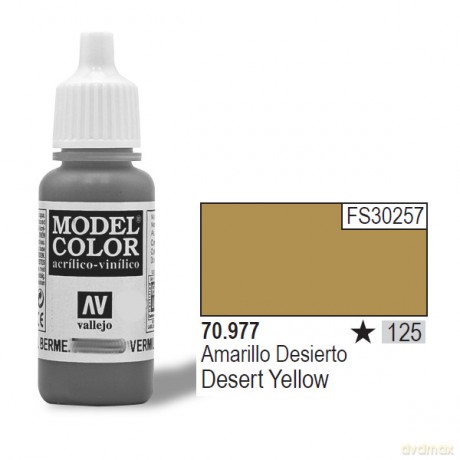 VALLEJO Farba Nr 125 Desert Yellow 17 ml [MODELARSTWO]