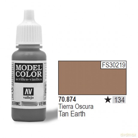 VALLEJO Farba Nr 134 US Tan Earth 17 ml [MODELARSTWO]