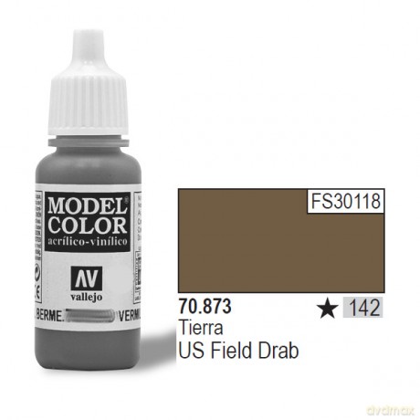 VALLEJO Farba Nr 142 US Field Drab 17 ml [MODELARSTWO]