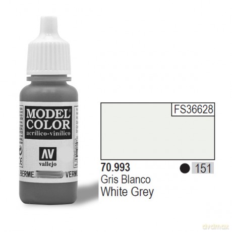 VALLEJO Farba Nr 151 White Grey Matt 17 ml [MODELARSTWO]