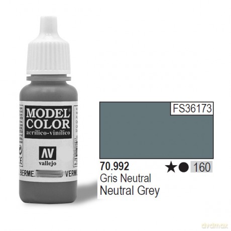 VALLEJO Farba Nr 160 Neutral Grey 17 ml [MODELARSTWO]