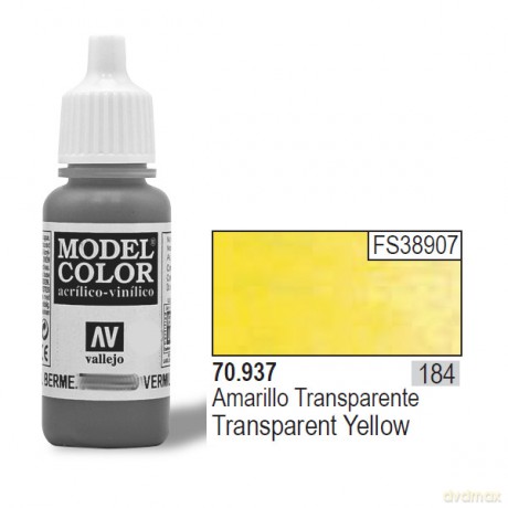 VALLEJO Farba Nr 184 Transp. Yellow 17 ml [MODELARSTWO]