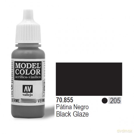 VALLEJO Farba Nr 205 Black Glaze 17 ml [MODELARSTWO]