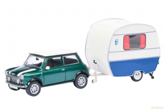 SCHUCO Mini Cooper with Caravan [MODELARSTWO]