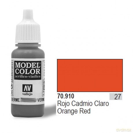 VALLEJO Farba Nr 27 Orange Red Matt 17 ml [MODELARSTWO]