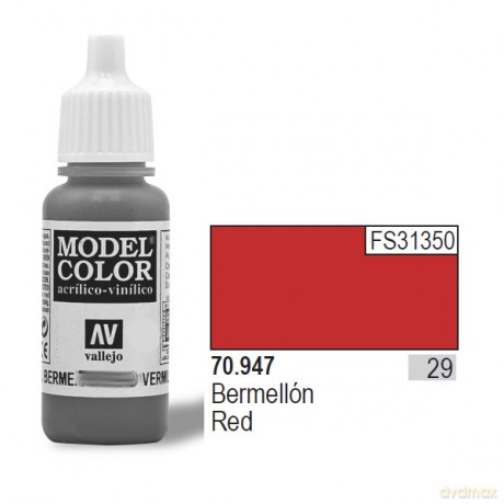 VALLEJO Farba Nr 29 Vermillion Matt 17 ml [MODELARSTWO]