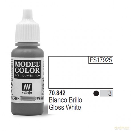 VALLEJO Farba Nr 3 Glossy White 17 ml [MODELARSTWO]