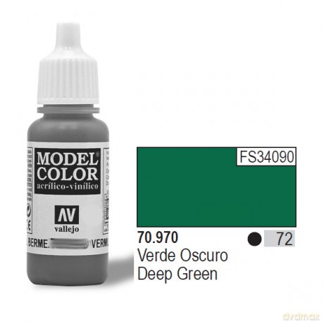 VALLEJO Farba Nr 72 Deep Green Matt 17 ml [MODELARSTWO]