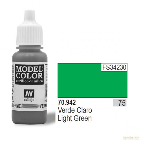 VALLEJO Farba Nr 75 Light Green 17 ml [MODELARSTWO]