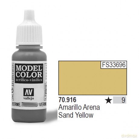 VALLEJO Farba Nr 9 Sand Yellow Matt 17 ml [MODELARSTWO]