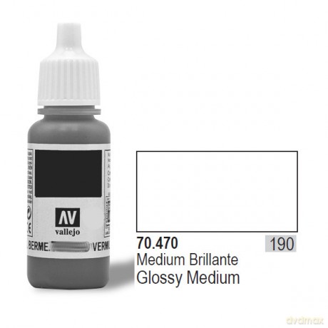 VALLEJO Lakier Nr 190 Gloss Medium 17 ml [MODELARSTWO]