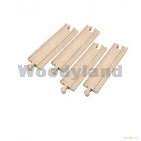 WOODYLAND Kolejka, Tory proste 15cm,4szt