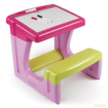 SMOBY Stolik z tablicą różowy
