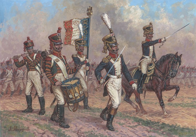 ZVEZDA French Infantry Command Napoleoni [MODELARSTWO]