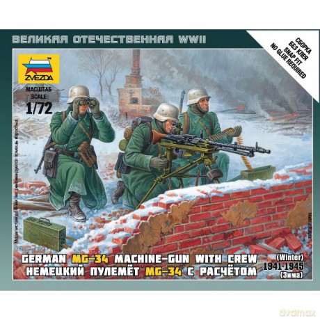 ZVEZDA German Macine Gun wCrew [MODELARSTWO]