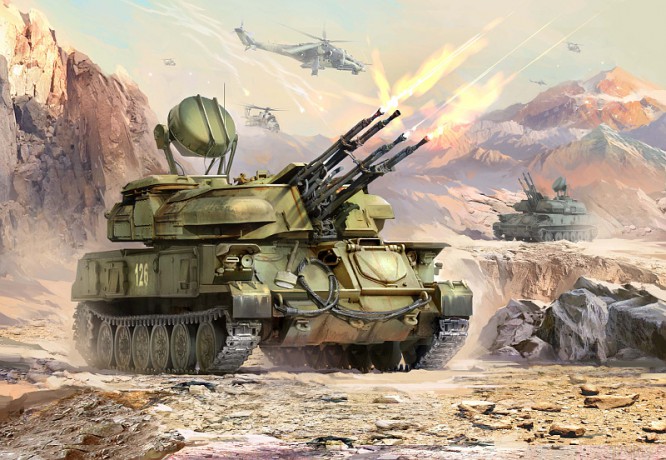 ZVEZDA Soviet Anti Aircraft Weapon Shilk [MODELARSTWO]