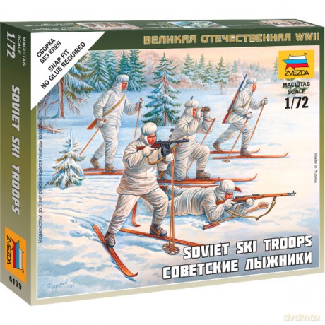 ZVEZDA Soviet Ski Troops WWII [MODELARSTWO]