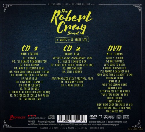 Robert Cray: 4 Nights of 40 Years Live [2CD]+[DVD]