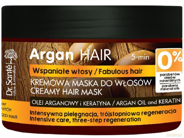 Dr.Sante Argan Hair Maska kremowa do włosów uszkodzonych 300 ml