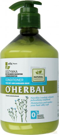 Elfa Pharm O'Herbal Odżywka do włosów suchych i zniszczonych z lnem 500 ml