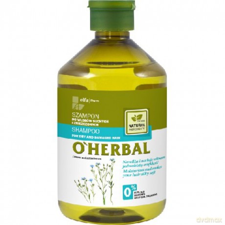 Elfa Pharm O'Herbal Szampon do włosów suchych i zniszczonych z lnem 500 ml