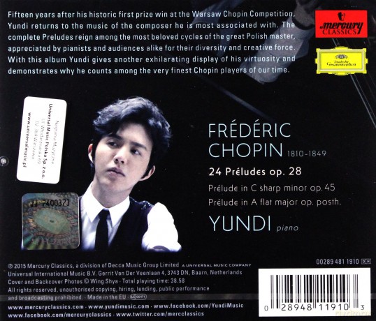 Yundi: Chopin Preludes [CD]