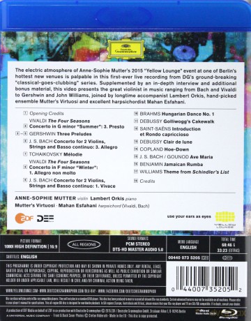 Anne Sophie Mutter: The Club Album - Live From Yellow Lounge [Blu-Ray]