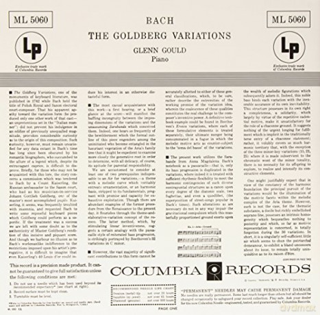 Glenn Gould: Goldberg Variations, BWV 988 (1955 Recording) [Winyl]