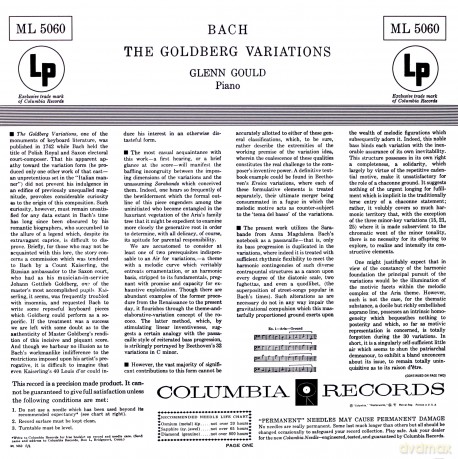Glenn Gould: Goldberg Variations, BWV 988 (1955 Recording) [Winyl]