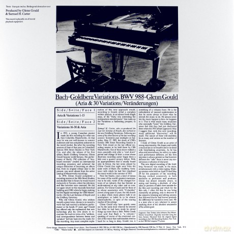 Glenn Gould: Goldberg Variations, BWV 988 (1981 Recording) [Winyl]