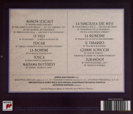 Jonas Kaufmann: Nessun Dorma - The Puccini Album [CD]