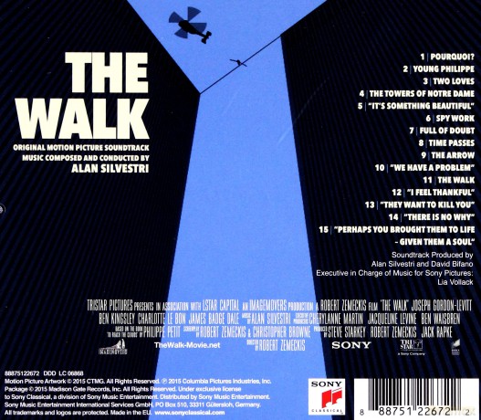 The Walk soundtrack (Sięgając Chmur) (Alan Silvestri) [CD]