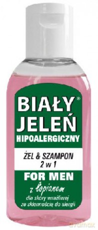 Biały Jeleń Hipoalergiczny MINI Żel pod prysznic i szampon z łopianem 2 w 1 50 ml