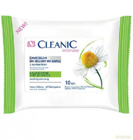 Cleanic Chusteczki do higieny intymnej z rumiankiem 10 op. x 10 szt.