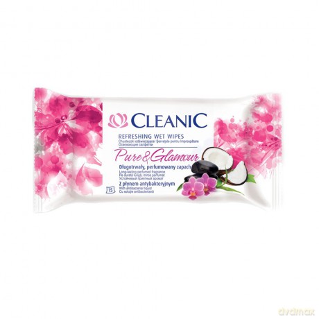 Cleanic Chusteczki odświeżające Pure&Glamour 1 op. - 15 szt.