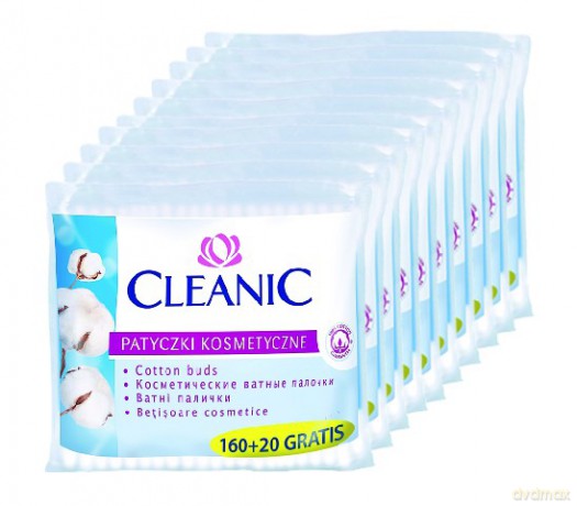 Cleanic Patyczki higieniczne Folia 10x180 szt.